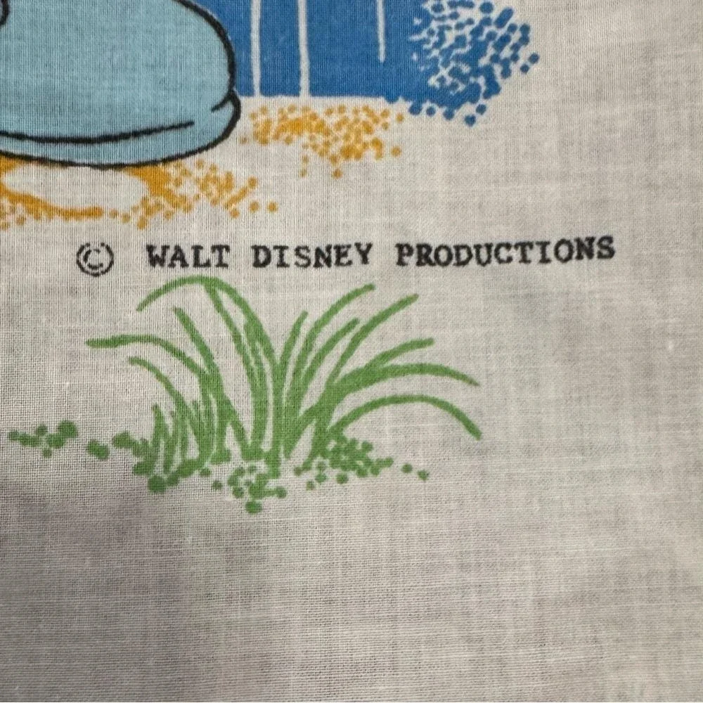 VTG 70s Sheet Mickey Mouse Flat Twin Disney Carnival Minnie Goofy Donald Cartoon